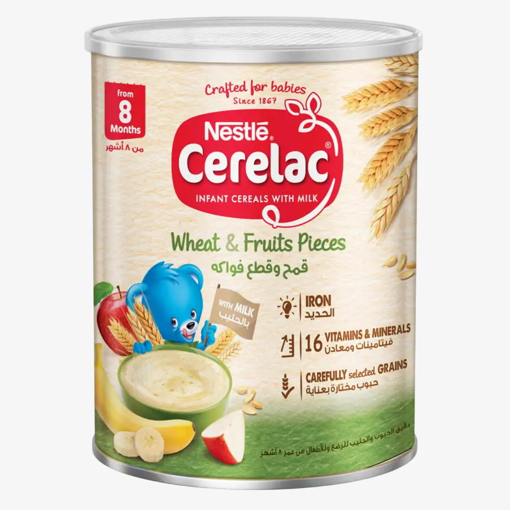 سيريلاك قطع الفواكه مع القمح والحليب 125 GM