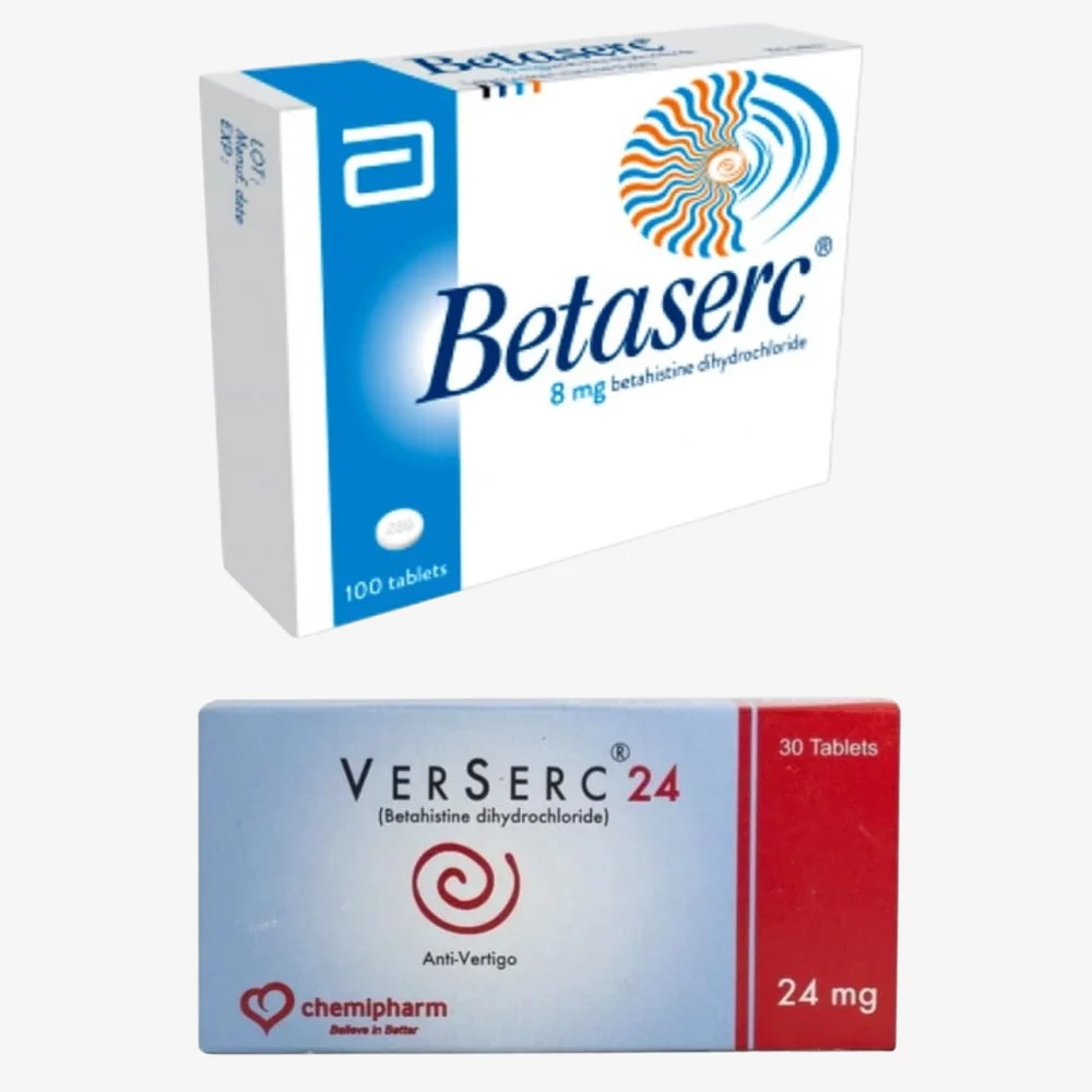 differences between betaserc and verserc for dizziness treatment 