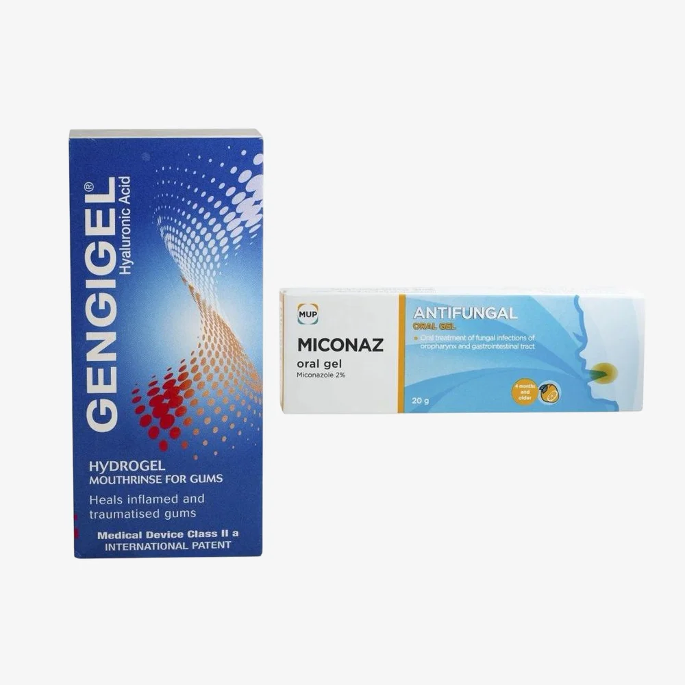 comparison of the difference between gengigel and miconaz and the best for stomatitis 