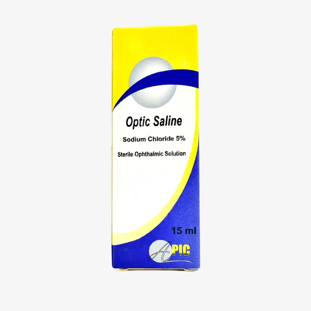 optic saline 5% eye drops 15 ml - rosheta uae 5%