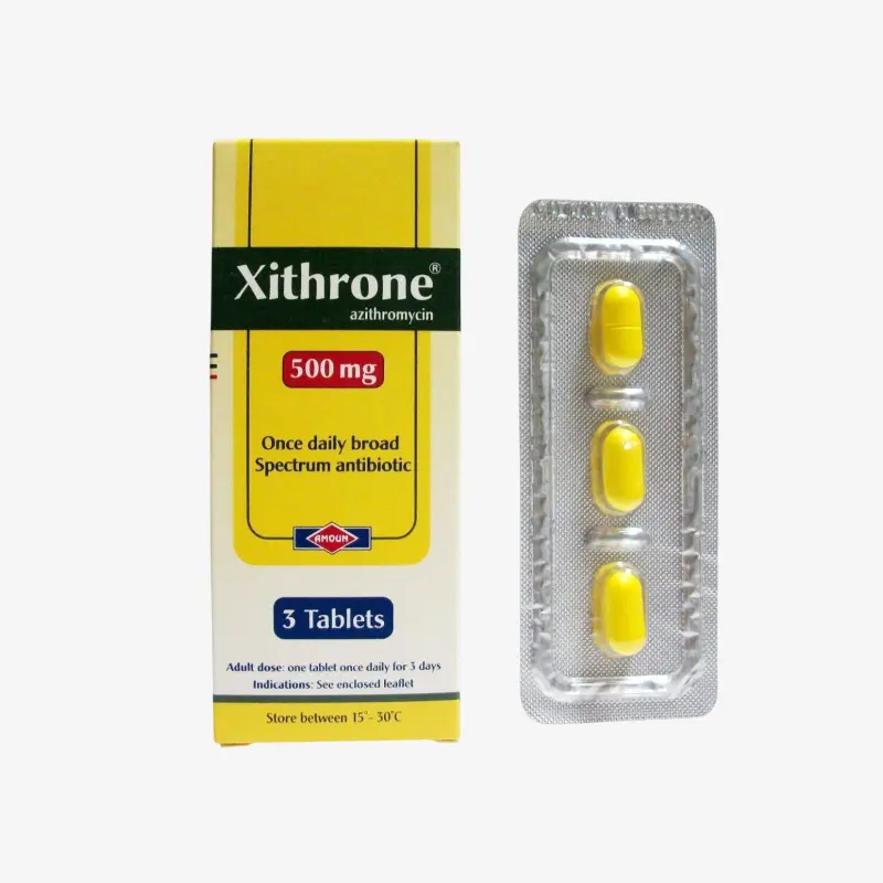 زيثرون 500 مليجرام اقراص مضاد حيوي لعلاج احتقان الحلق 500 مليجرام