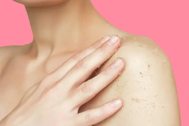 Sugar and olive oil for body scrub