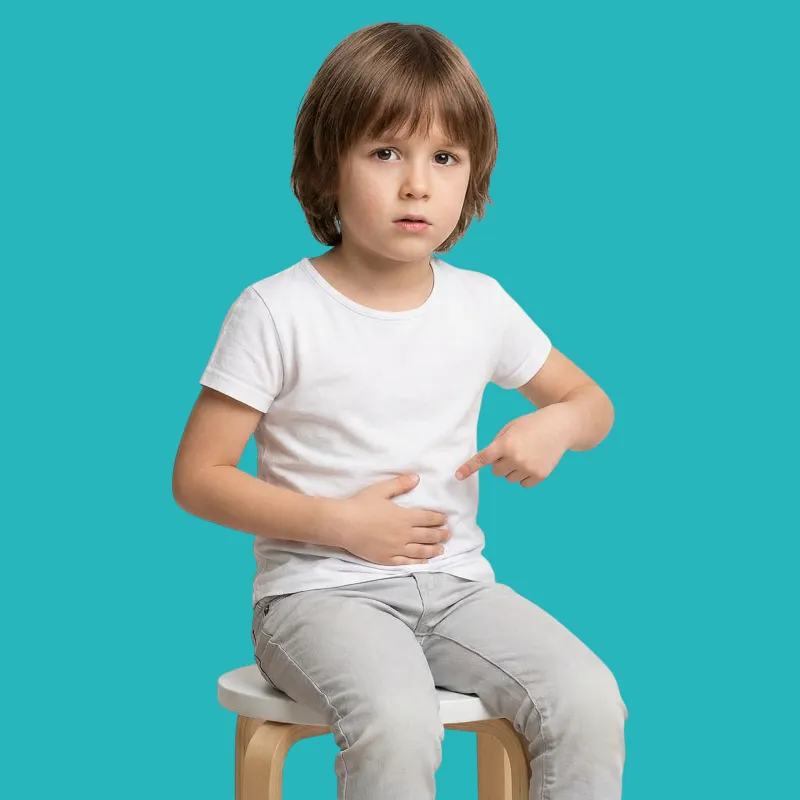 Mebendazole treats abdominal pain caused by intestinal worms