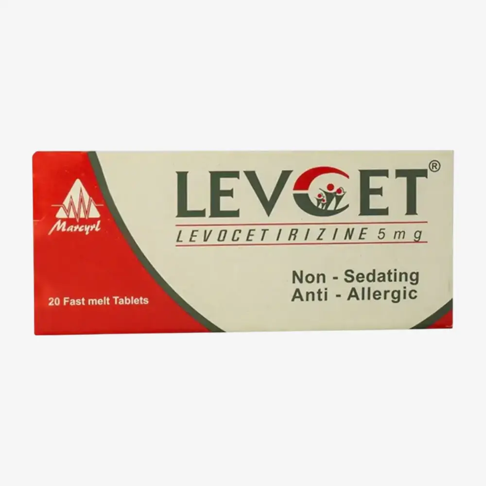 Levcet 5 mg 20 tablets 5mg