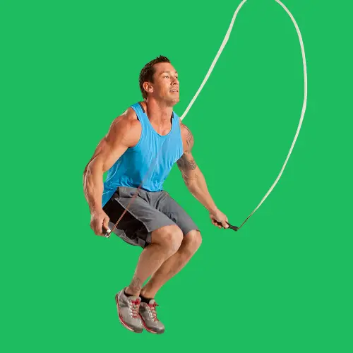 Jump rope to lose back fat
