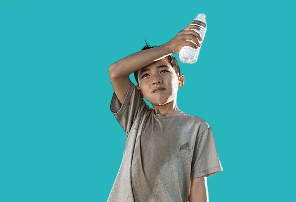 Increased sweating in children is one of the causes of excessive hand sweating in children
