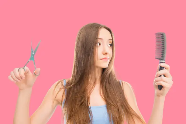 Hair styling before cutting