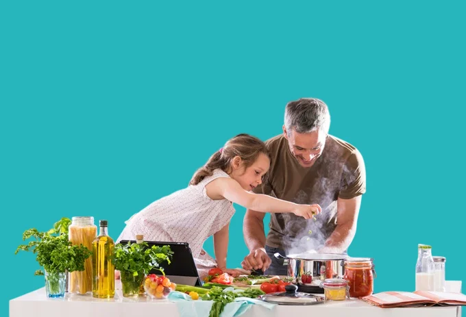 Involving the child in preparing food helps to stimulate the child's appetite