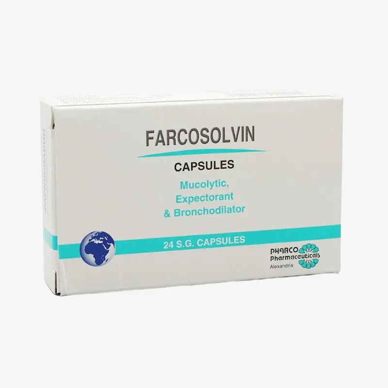 فاركوسولفين كبسولات لعلاج الكحة وتوسيع الشعب الهوائية 30mg