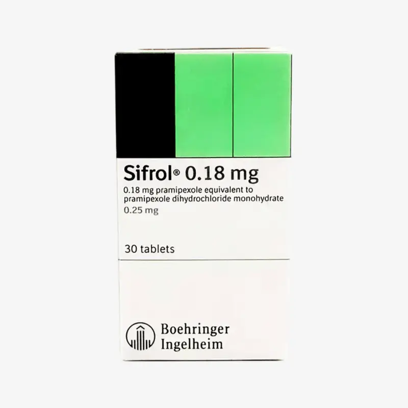 sifrol for treating the symptoms of Parkinson disease 0.18 mg