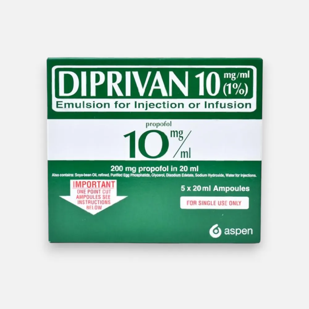diprivan 1% (10mg/ml) 5 amp - rosheta uae 10 mg