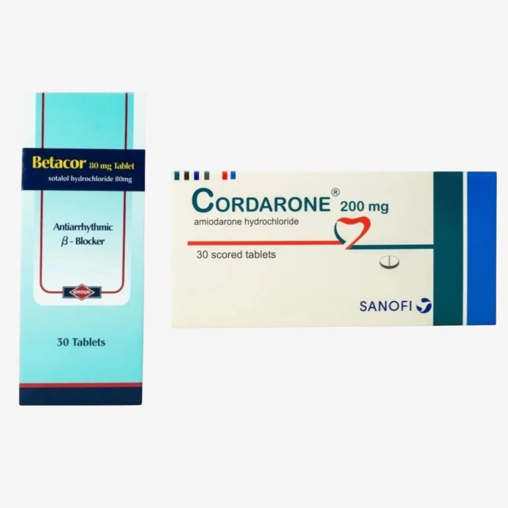 differences between cordarone and betacor for heart rhythm regulation 