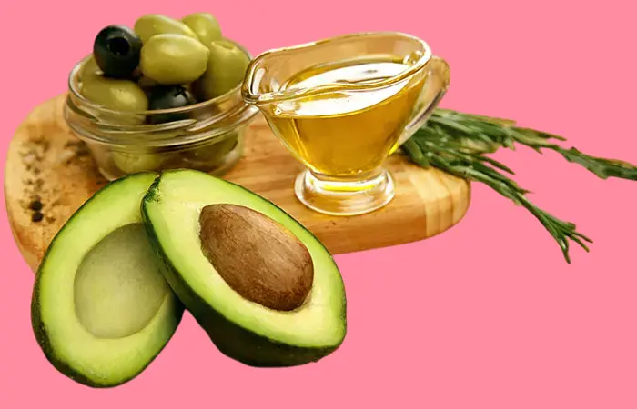Avocado and olive oil mask for damaged hair