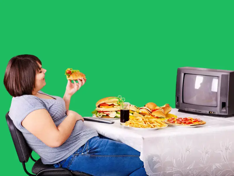 تناول الطعام اثناء مشاهدة التلفاز