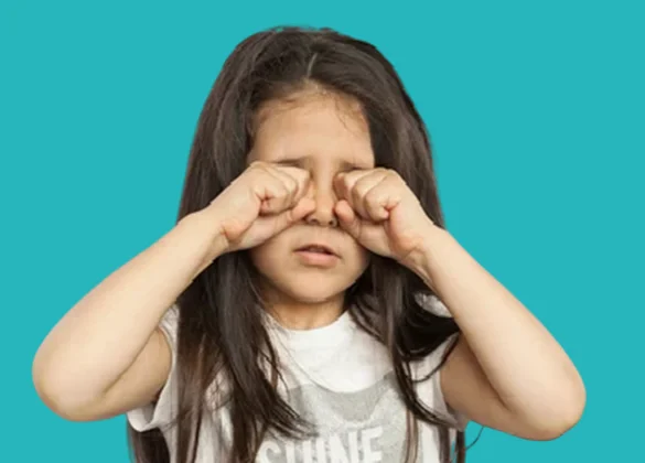 Rubbing the eyes is a symptom of poor vision in children