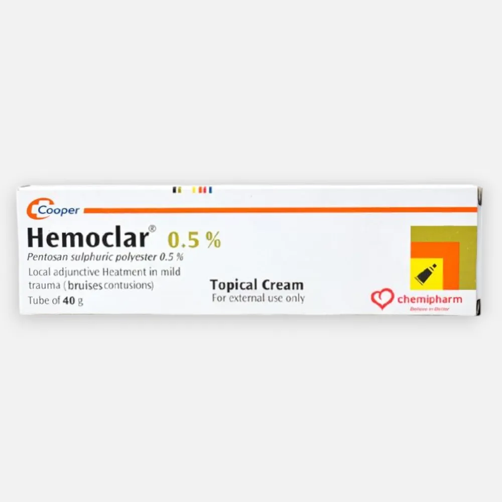 hemoclar 0.5% cream 40 gm - rosheta uae 40 mg