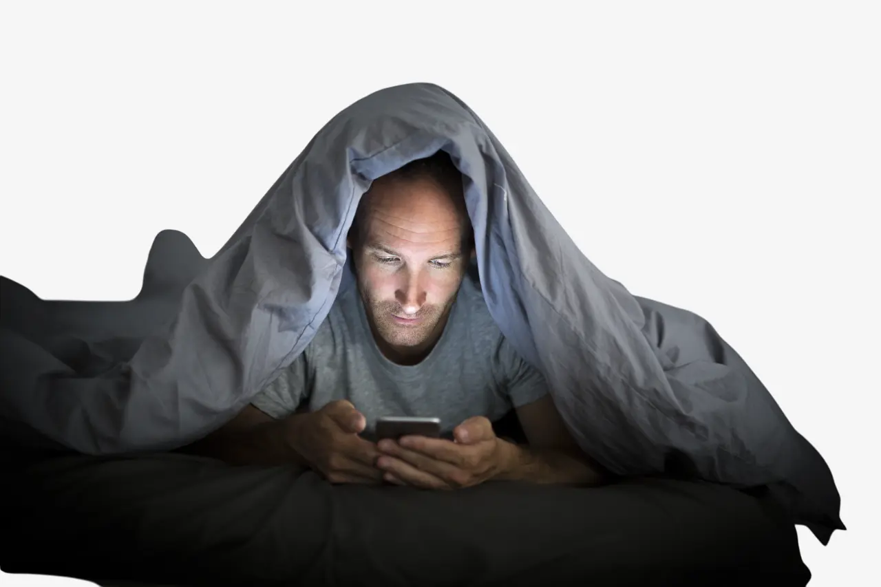 تقليل الموبايل قبل النوم