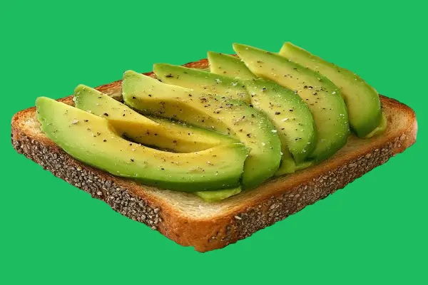 Toast with avocado for a diet