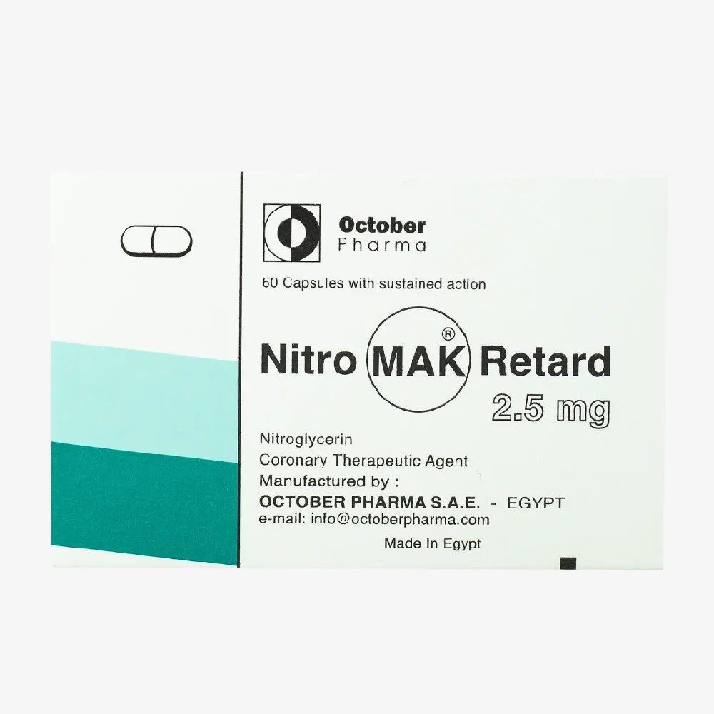 nitromak retard 2.5 mg 60 capsules - rosheta uae 2.5 mg