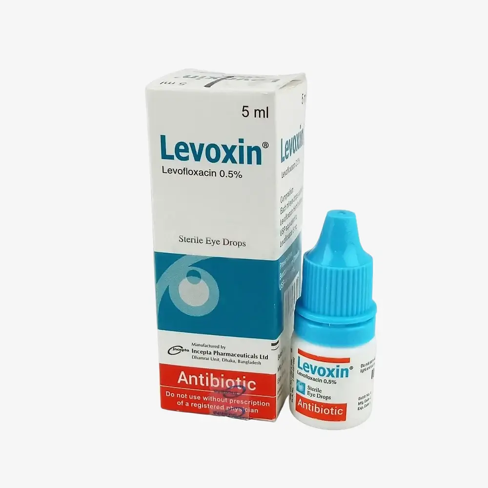 Levoxin drops 5 ml Eye Drops 5 mg