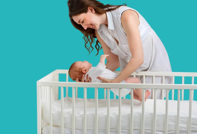 Put the baby in his crib to train him to sleep