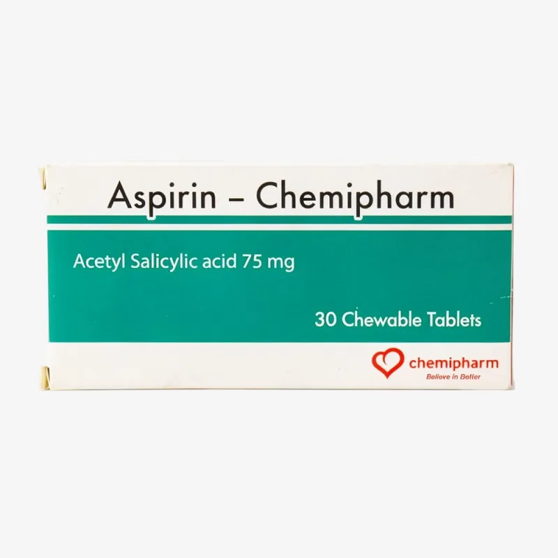 aspirin chemipharm 75mg 30 tablets