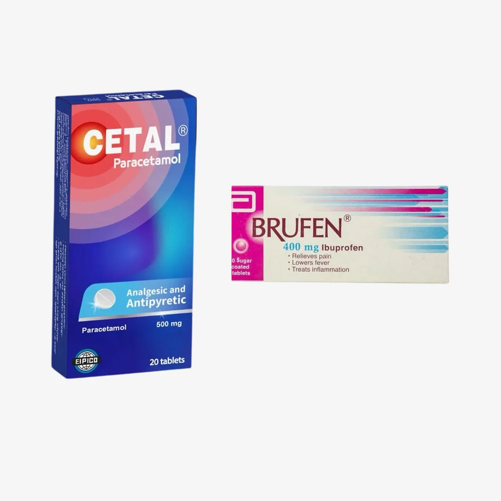 comparison of the differences between brufen and cetal and the best for relieve pain 
