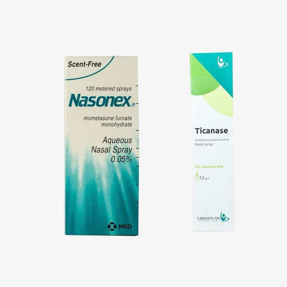 comparison of the differences between nasonex and ticanase and the best for sinuses 