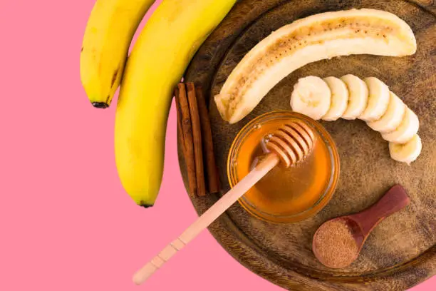Banana and honey hair straightening mask