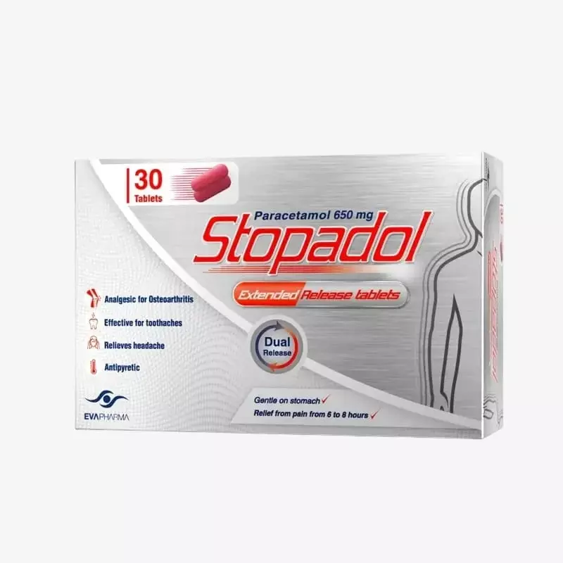 ستوبادول اكستنديد 650 مجم مسكن للالم وخافض للحرارة 650 مجم