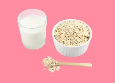 Milk and oatmeal mask for damaged hair