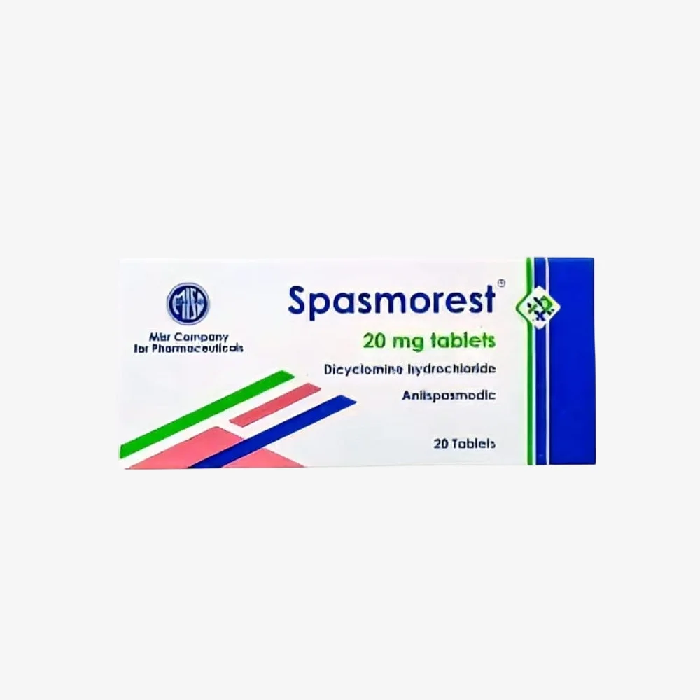 spasmorest 20 mg 20 tablets - rosheta uae 20 mg