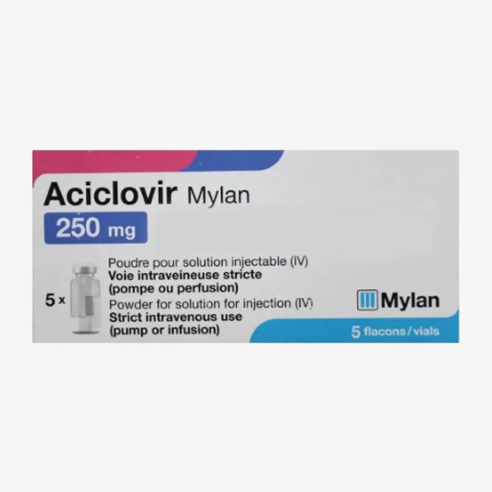 اسيكلوفير ميرك 250 مليجرام 5 فيال 250mg