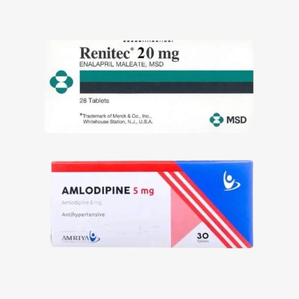 difference between renitec and amlodipine for high blood pressure treatment  