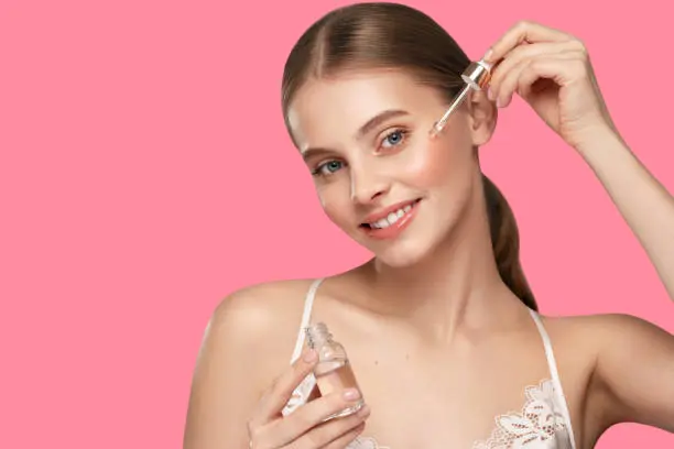 Using skin serum after the cleansing session