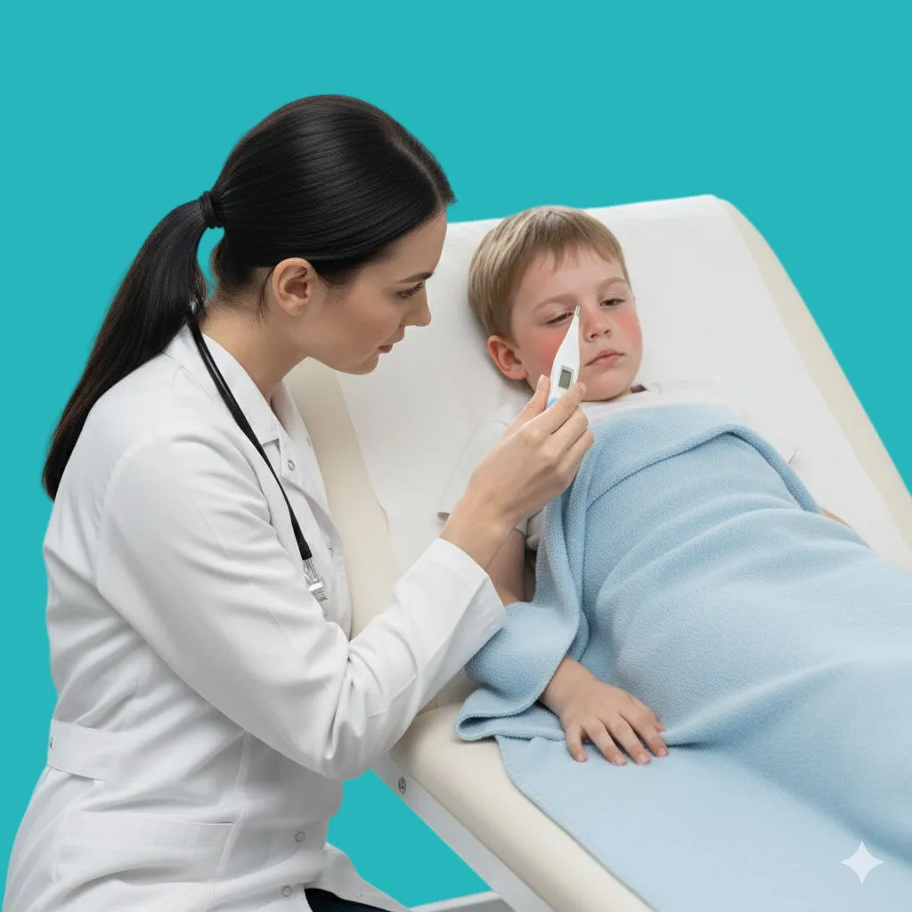 علاج ارتفاع الحرارة عند الاطفال في المنزل