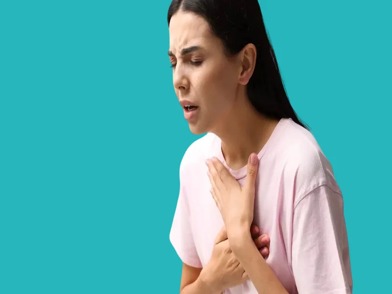 الضيق في التنفس من اعراض الزغطة