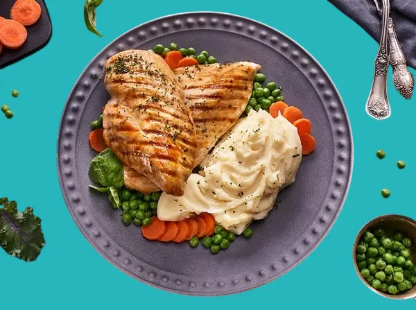 Grilled Chicken Breasts with Mashed Potatoes