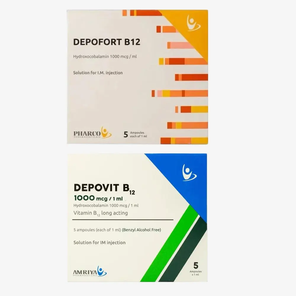 difference between depovit B12 and depofort b12 and their uses 