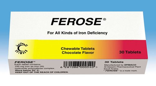 Ferose 100mg Tablets - Rosheta