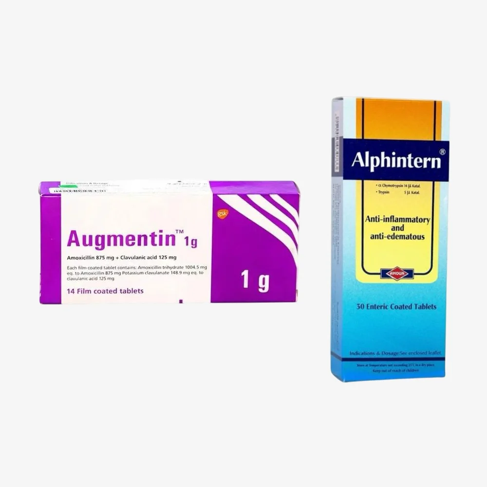 comparison of the difference between alphintern and augmentin and their uses 