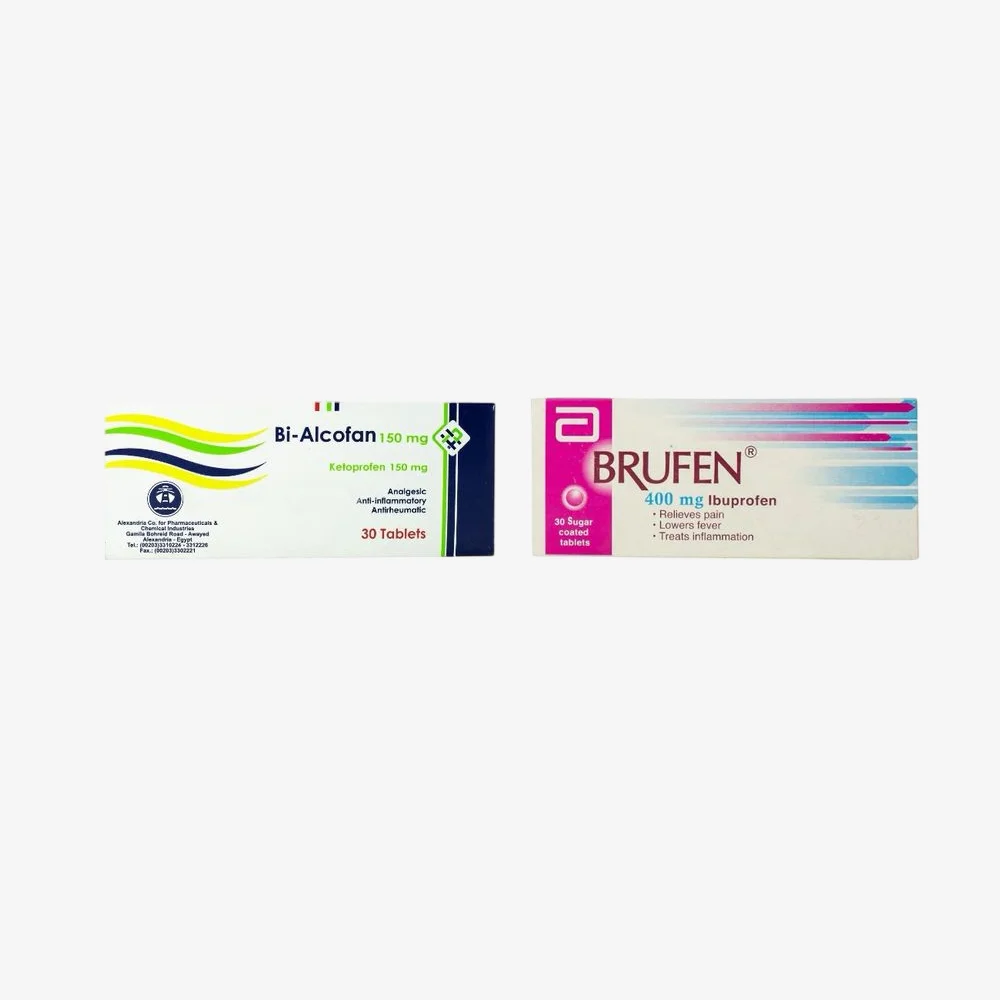 comparison of the difference between brufen and bi alcofan and their uses 