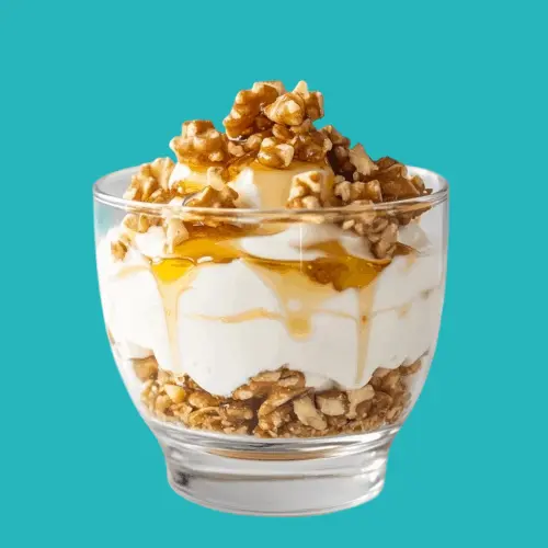 Yogurt with nuts and honey for a vitamin boost